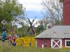 Barn and Statues