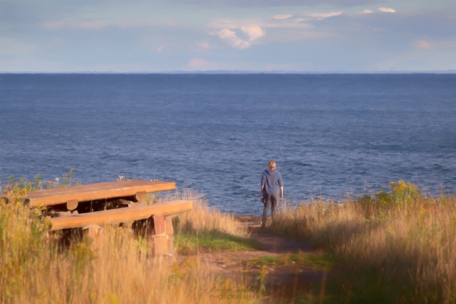 Lake Superior, Gooseberry Falls State Park, golden hour