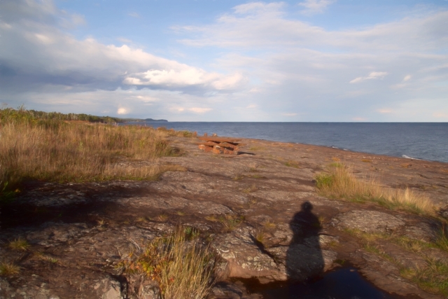 Lake Superior, shadow, golden hour