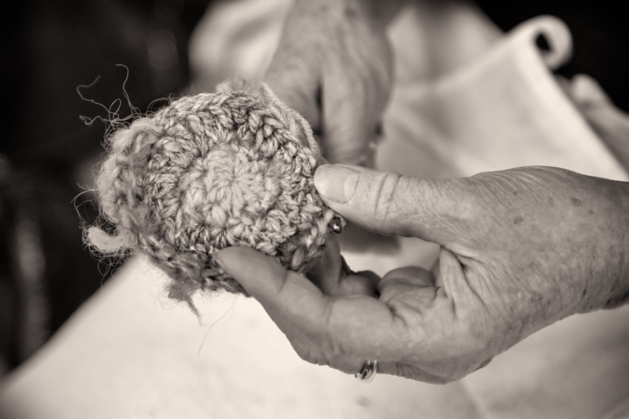 crocheting, hand-spun yarn, Maker's Hands