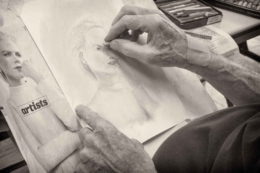 chalk sketch, Maker's Hands