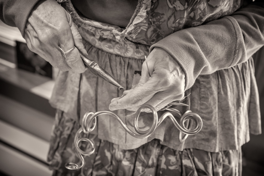 Metal Sculpture, Maker's Hands