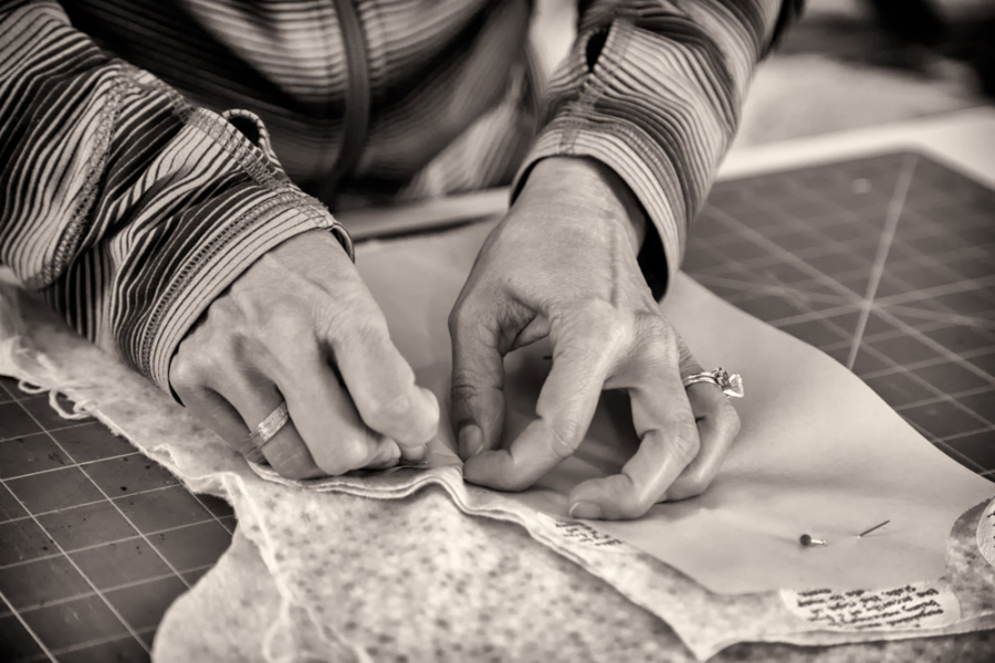 fabric art, Maker's Hands